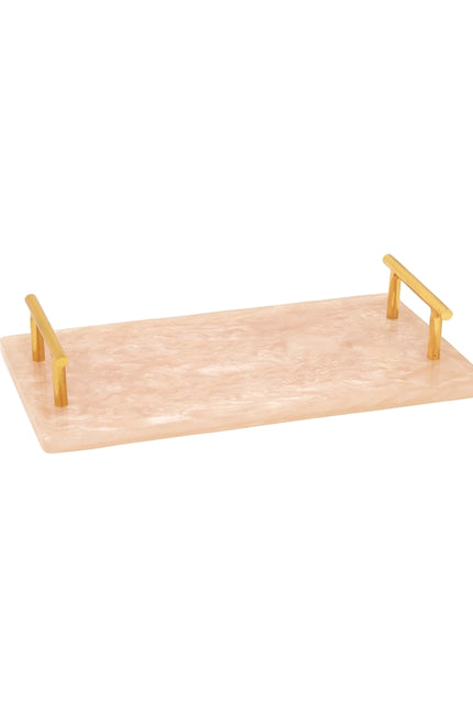 Ivory Resin Serving Board with Handles-Serving Board-Tiramisu-14 x 8 x 0.4 in (35.6 x 20.3 x 1 cm)-Urbanheer