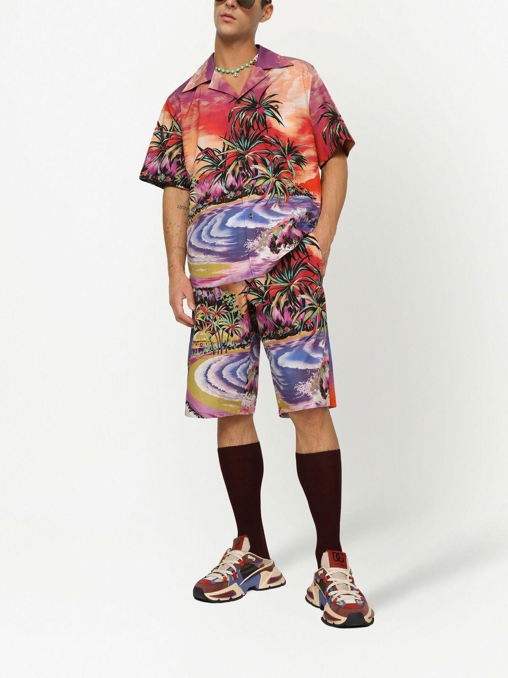 Dolce & Gabbana graphic-print bermuda shorts-Short trousers-Dolce & Gabbana-48-Urbanheer