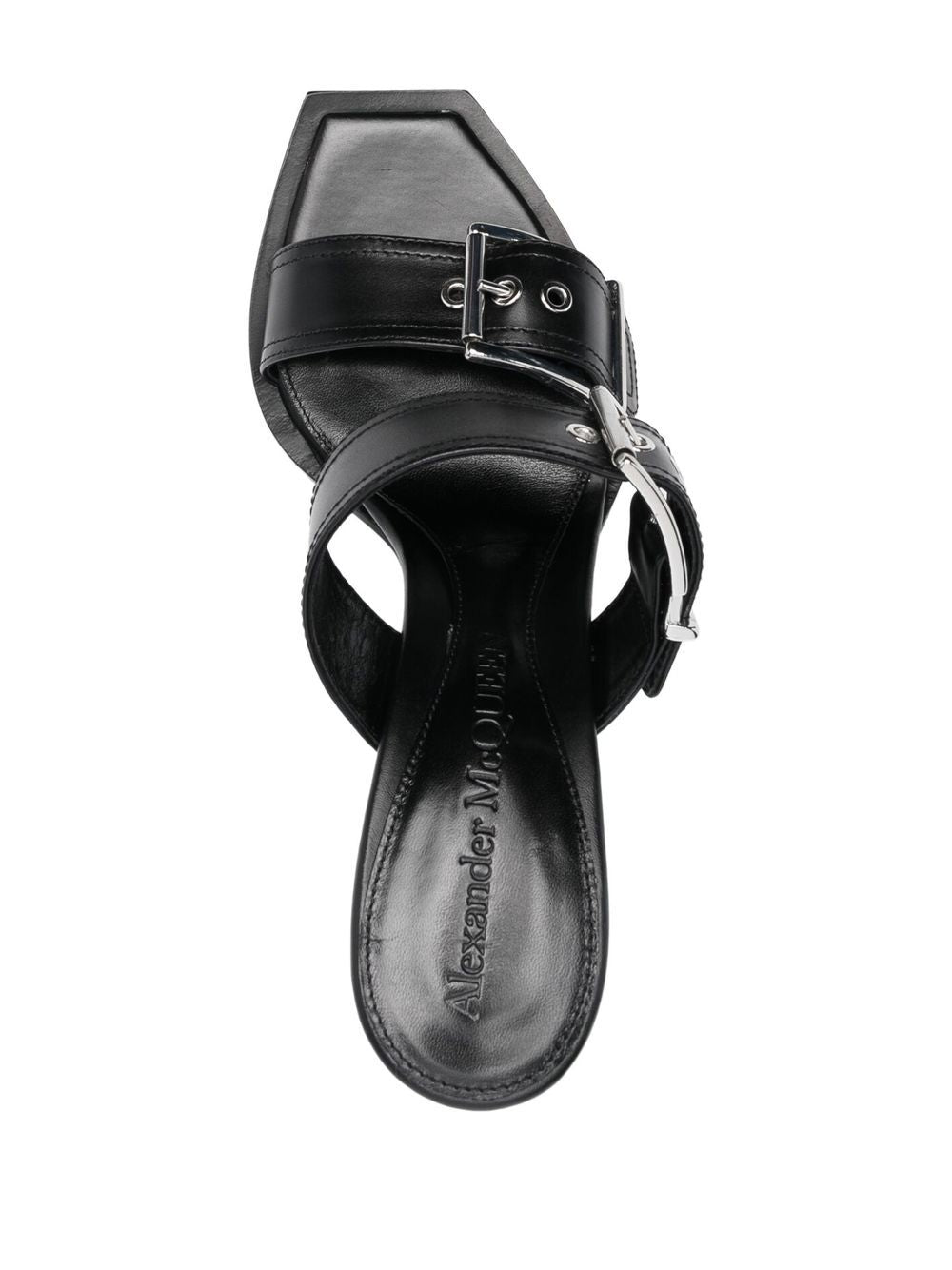 Alexander McQueen 100mm Buckled Leather Sandals-Sandals-Alexander Mcqueen-36-Urbanheer