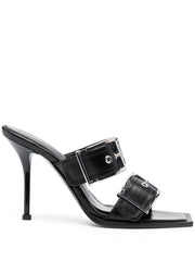 Alexander McQueen 100mm Buckled Leather Sandals-Sandals-Alexander Mcqueen-36-Urbanheer