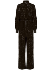 Dolce & Gabbana lace-trim long-sleeve jumpsuit-Jumpsuits-Dolce & Gabbana-38-Urbanheer