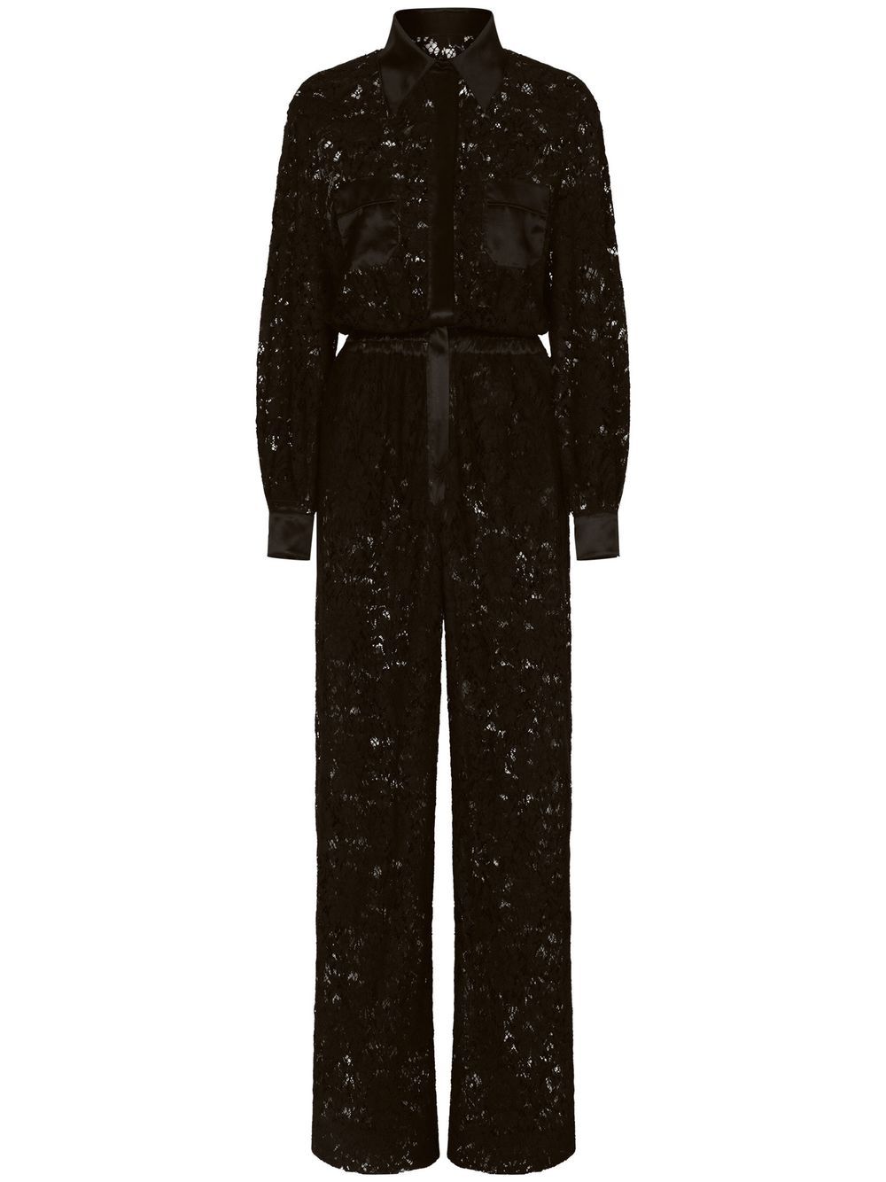 Dolce & Gabbana lace-trim long-sleeve jumpsuit-Jumpsuits-Dolce & Gabbana-38-Urbanheer
