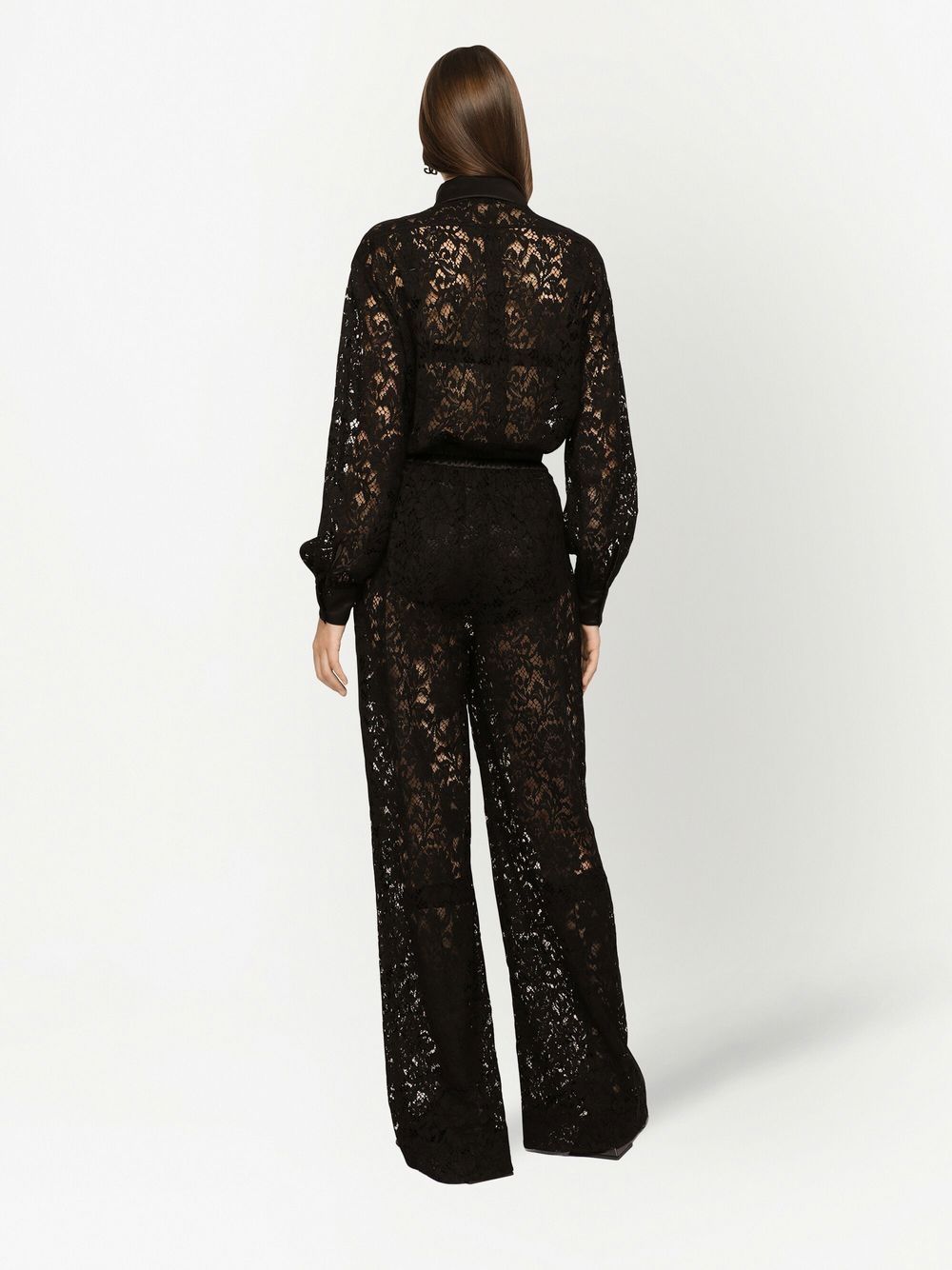 Dolce & Gabbana lace-trim long-sleeve jumpsuit-Jumpsuits-Dolce & Gabbana-38-Urbanheer