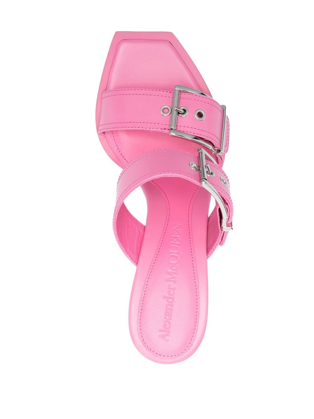 Alexander McQueen 100mm Buckle Leather Sandals-Sandals-Alexander Mcqueen-36-Urbanheer
