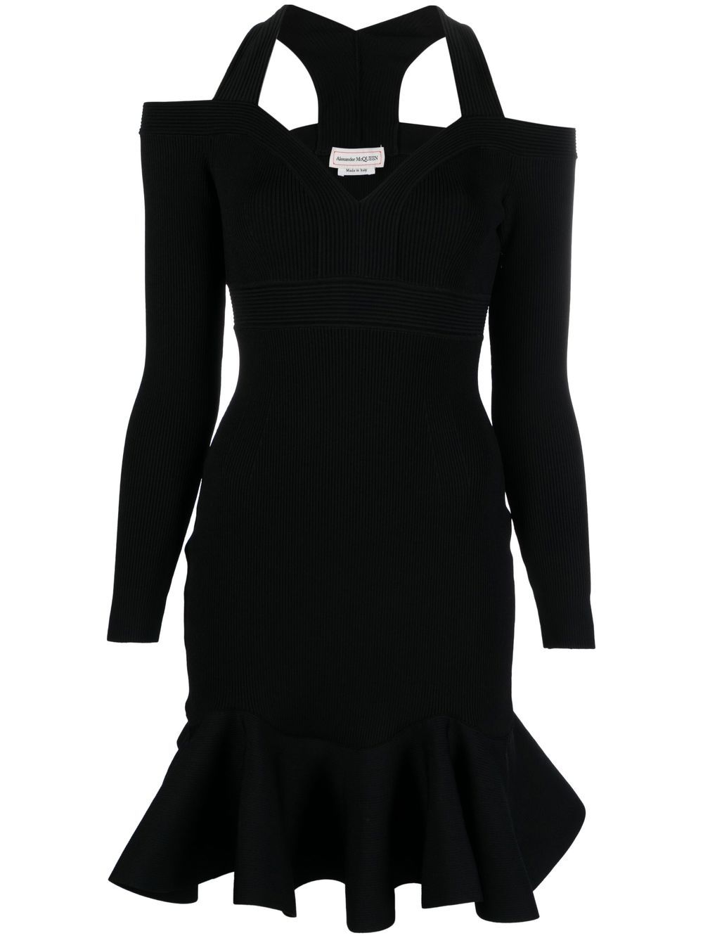 Alexander McQueen Short knitted dress with V-neck-Dresses-Alexander Mcqueen-M-Urbanheer