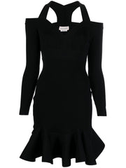 Alexander McQueen Short knitted dress with V-neck-Dresses-Alexander Mcqueen-M-Urbanheer