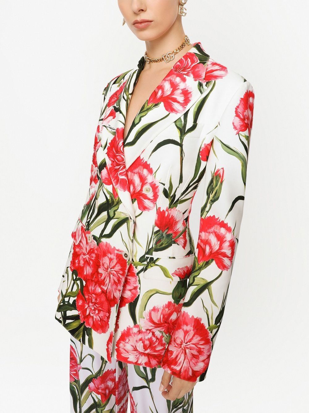 Dolce & Gabbana floral print double-breasted blazer-Jackets-Dolce & Gabbana-42-Urbanheer