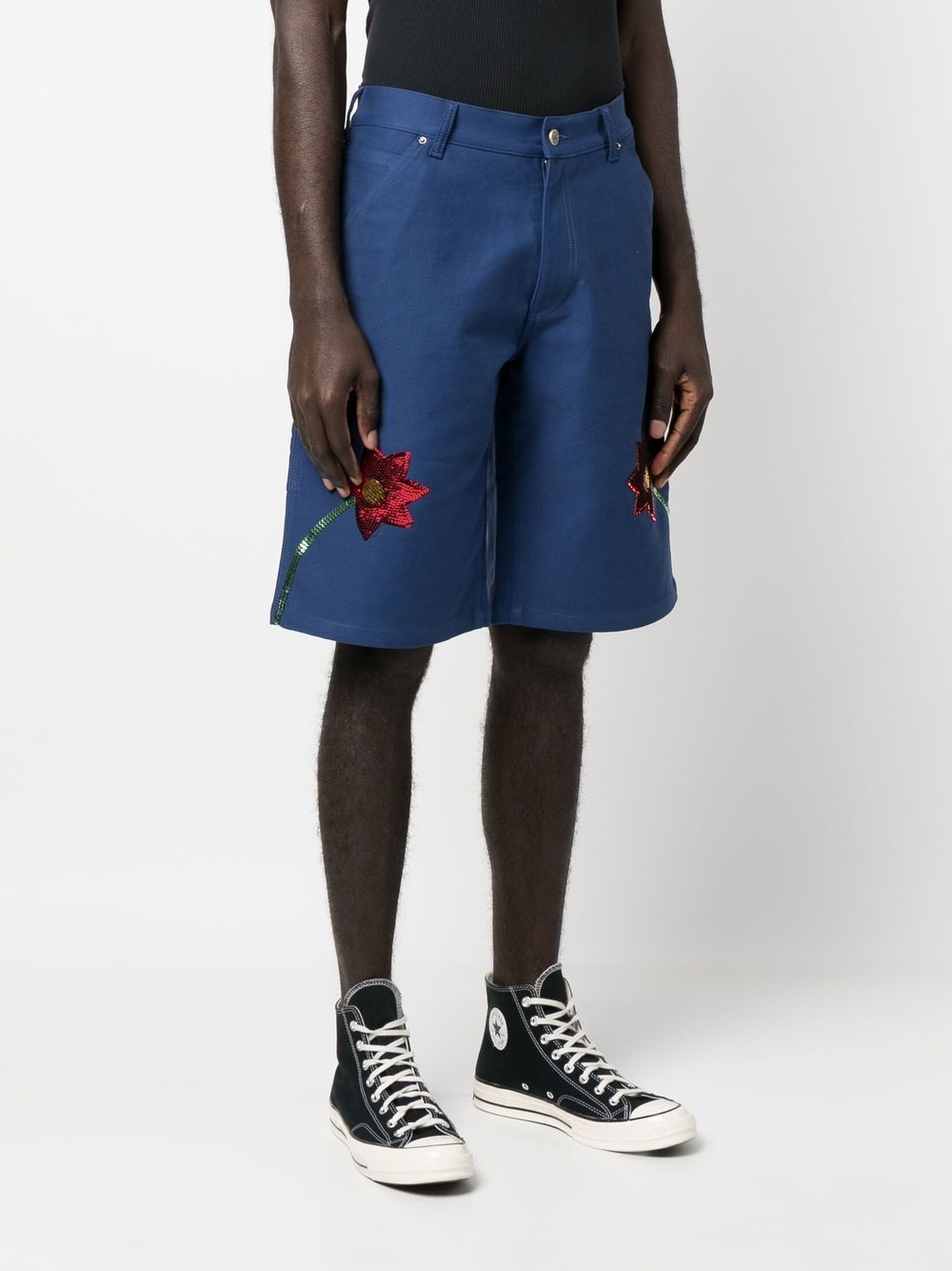 SKY HIGH FARM WORKWEAR Shorts Blue-Short trousers-Sky High Farm Workwear-M-Urbanheer