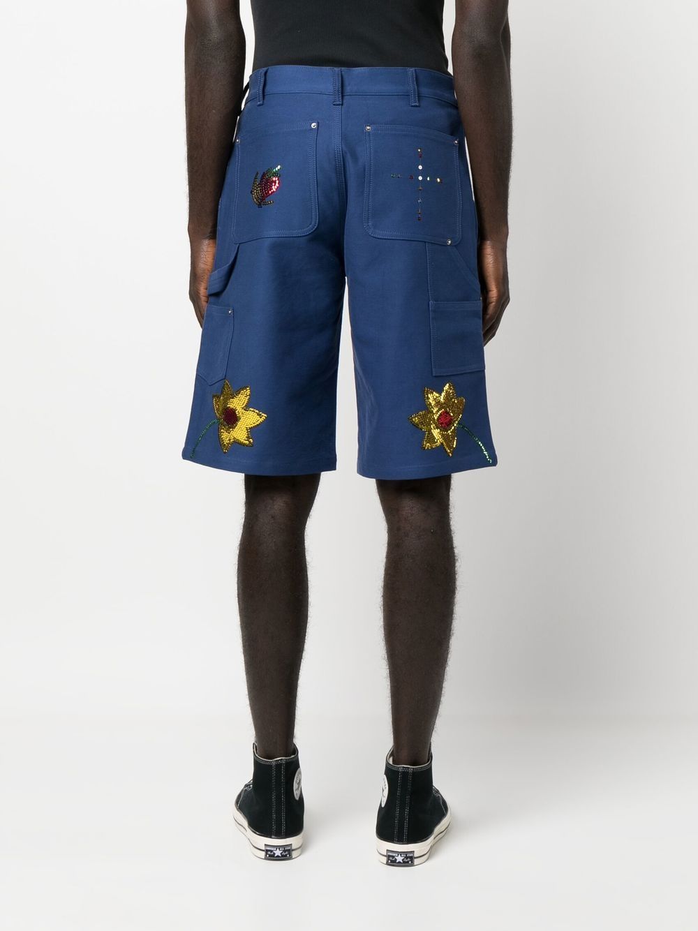 SKY HIGH FARM WORKWEAR Shorts Blue-Short trousers-Sky High Farm Workwear-M-Urbanheer