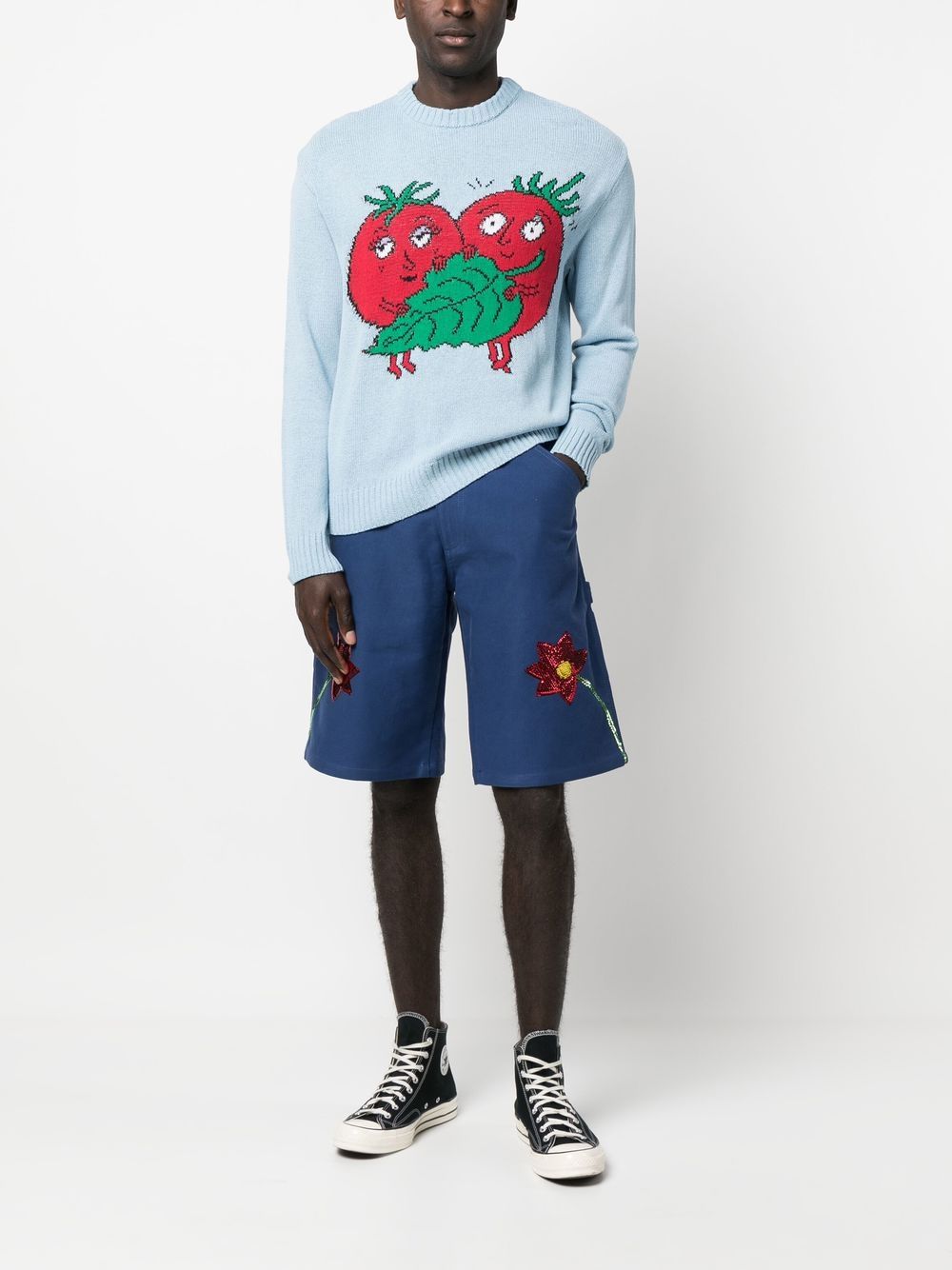 SKY HIGH FARM WORKWEAR Shorts Blue-Short trousers-Sky High Farm Workwear-M-Urbanheer