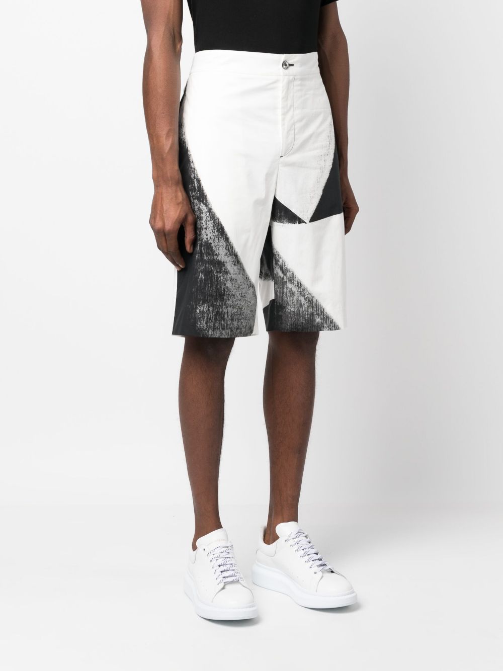 Alexander McQueen abstract-print cotton bermuda shorts-Short trousers-Alexander Mcqueen-46-Urbanheer