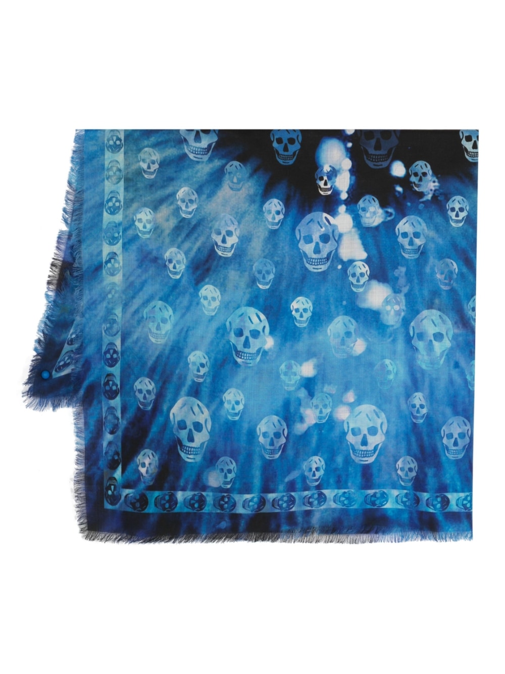 Alexander McQueen Scarfs Blue-Scarves Hats & Gloves-Alexander Mcqueen-UNI-Urbanheer