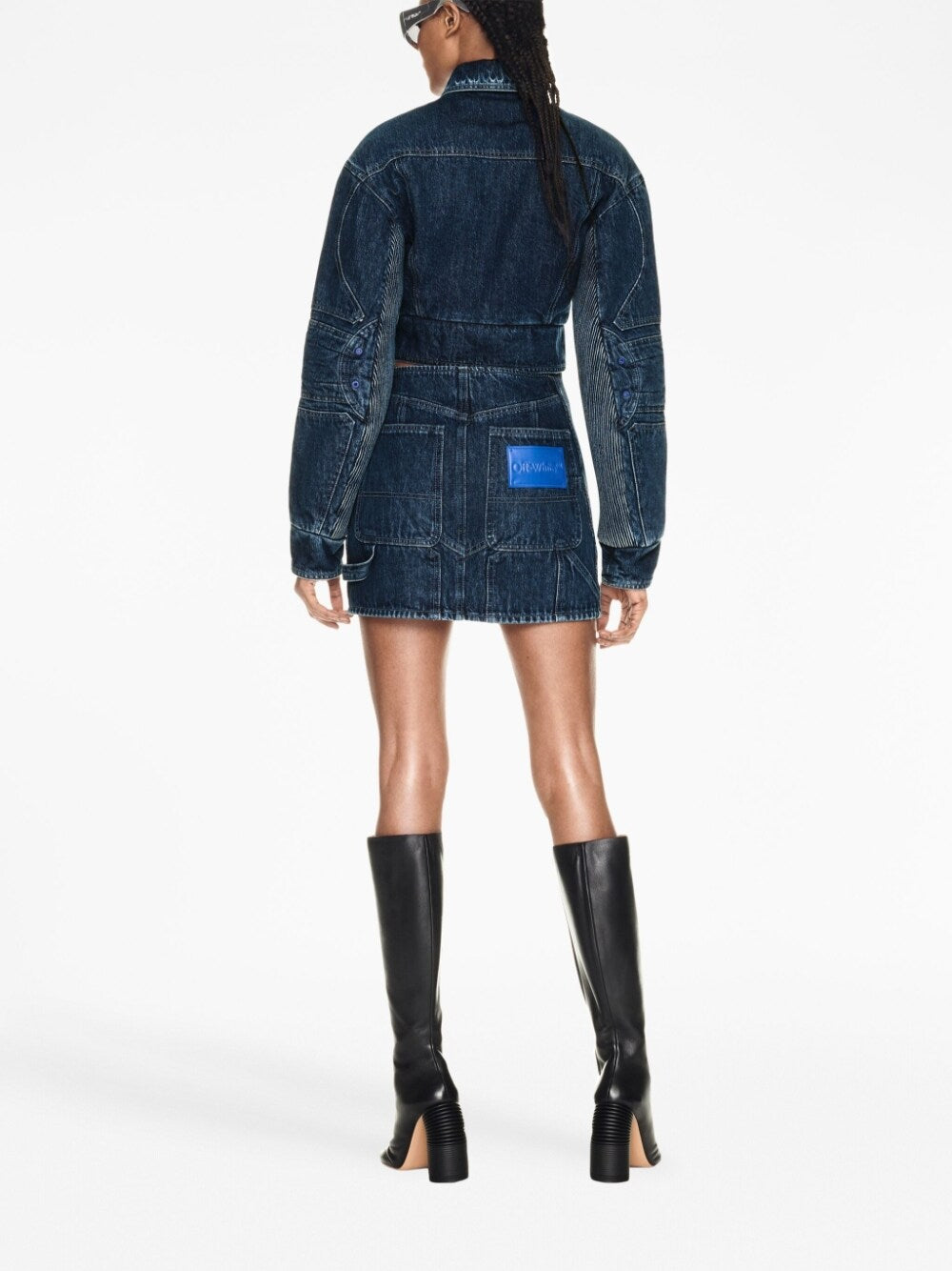 Off White Cropped denim jacket-Jackets-Off White-40-Urbanheer