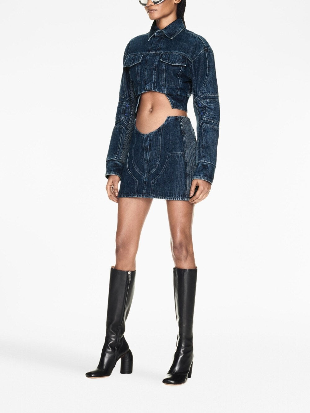 Off White Cropped denim jacket-Jackets-Off White-40-Urbanheer