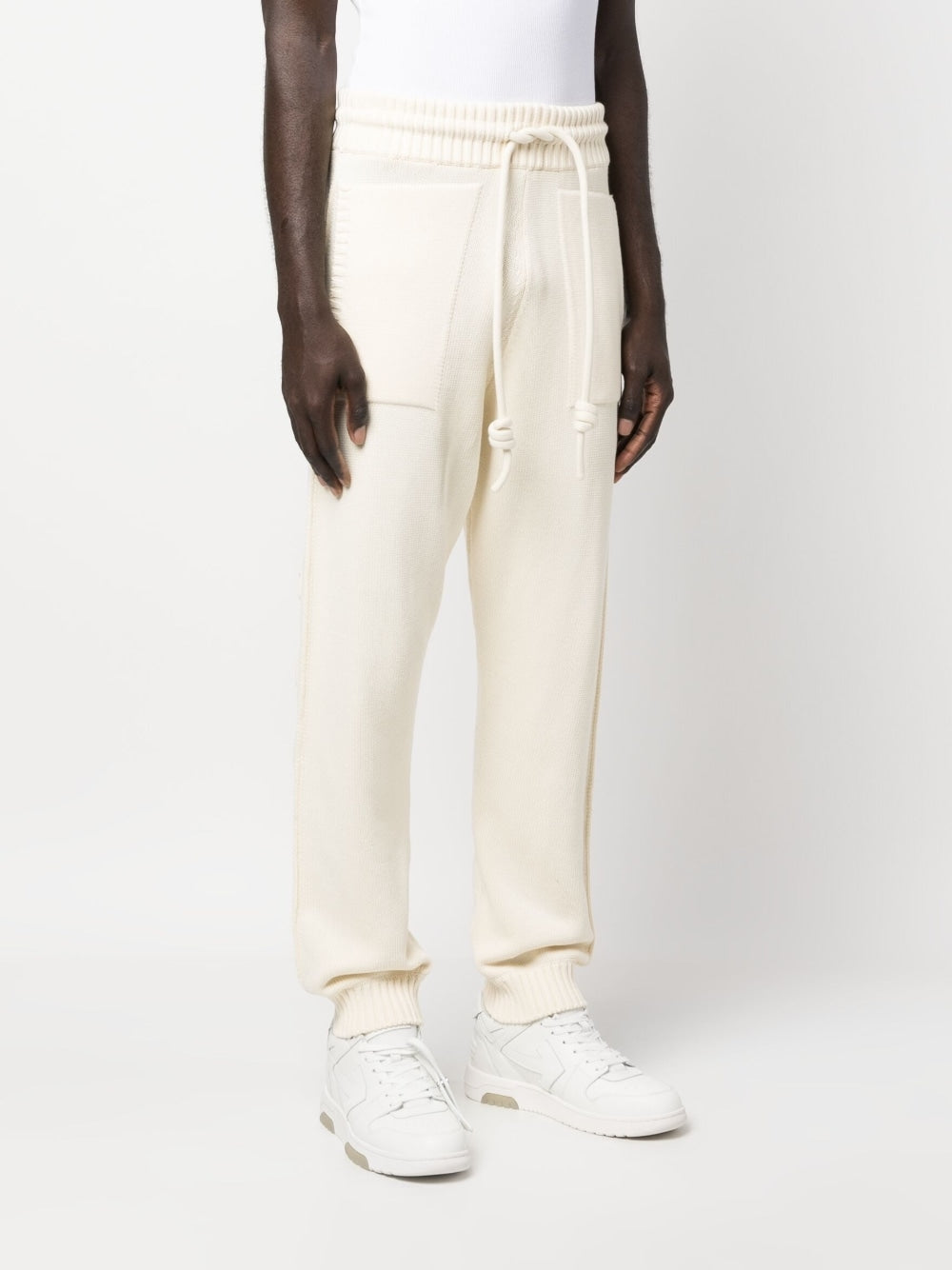 Off White Diag-stripe knitted track pants-Trousers-Off White-M-Urbanheer