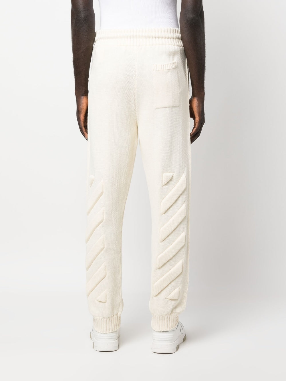 Off White Diag-stripe knitted track pants-Trousers-Off White-M-Urbanheer