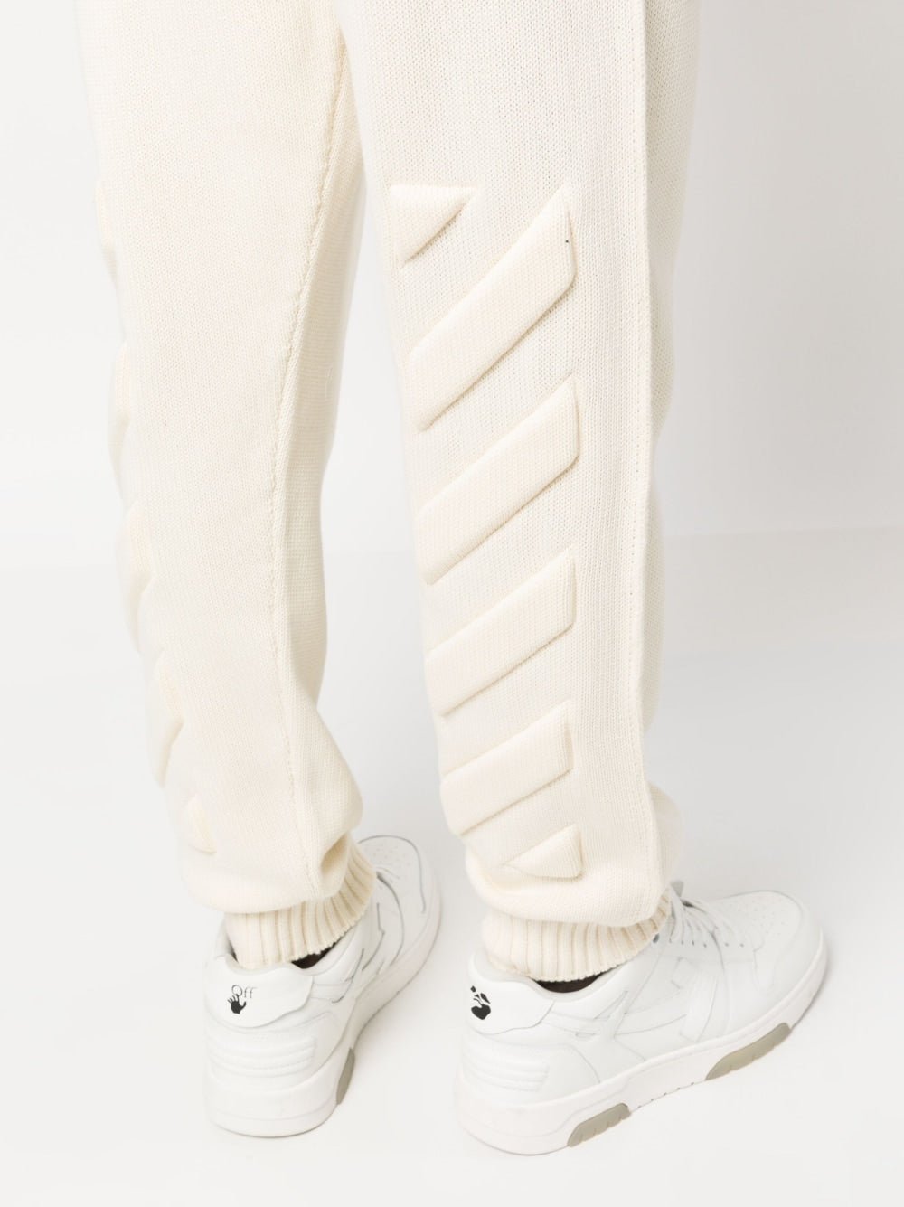 Off White Diag-stripe knitted track pants-Trousers-Off White-M-Urbanheer