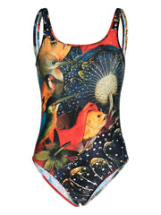Alexander McQueen Hieronymus Bosch-print Jersey Bodysuit-Beachwear & underwear-Alexander Mcqueen-38-Urbanheer