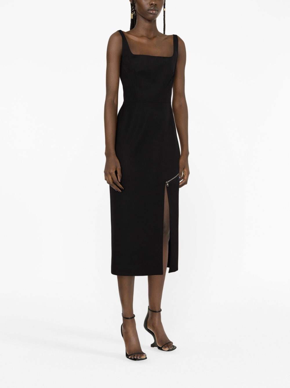 Alexander McQueen zip-embellished Midi Dress-Dresses-Alexander Mcqueen-40-Urbanheer