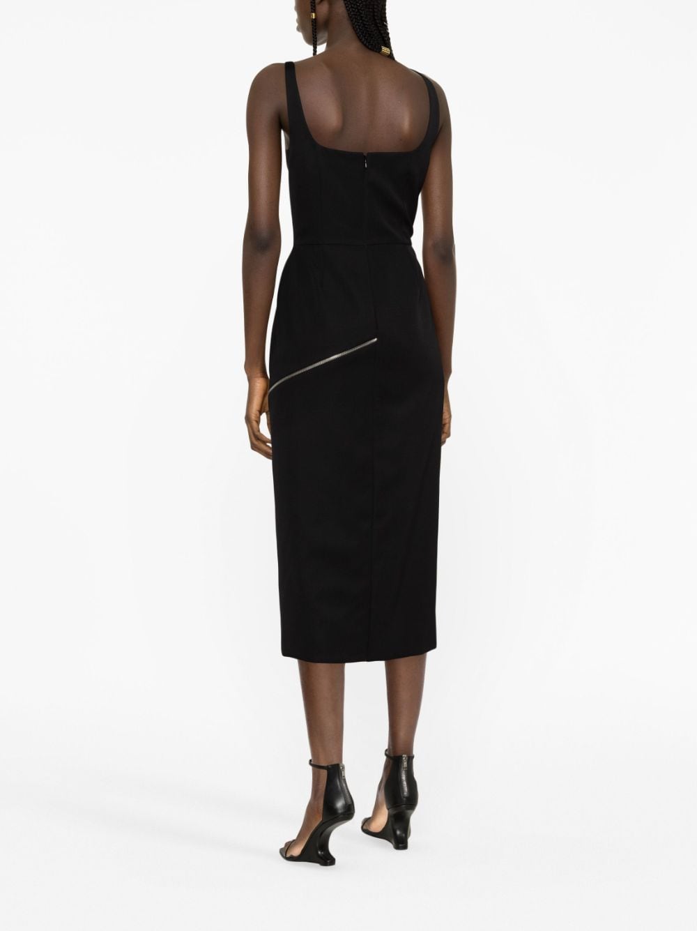 Alexander McQueen zip-embellished Midi Dress-Dresses-Alexander Mcqueen-40-Urbanheer