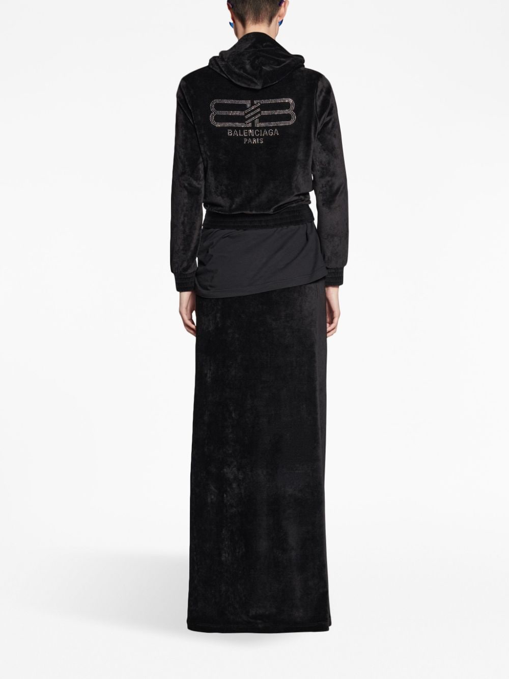Balenciaga velvet-effect high-waisted skirt-Skirts-Balenciaga-36-Urbanheer
