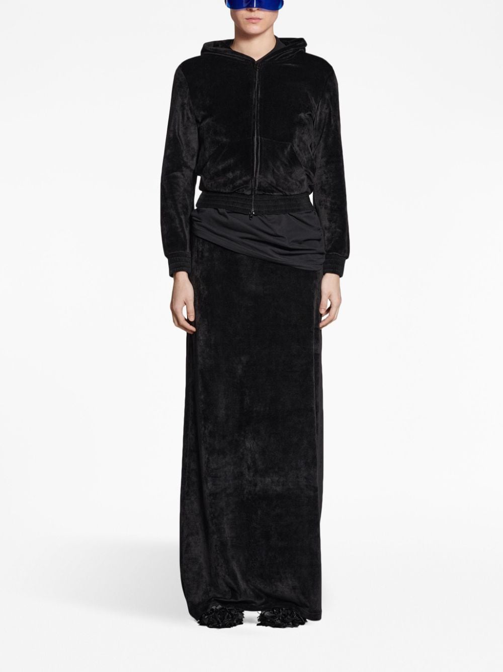 Balenciaga velvet-effect high-waisted skirt-Skirts-Balenciaga-36-Urbanheer