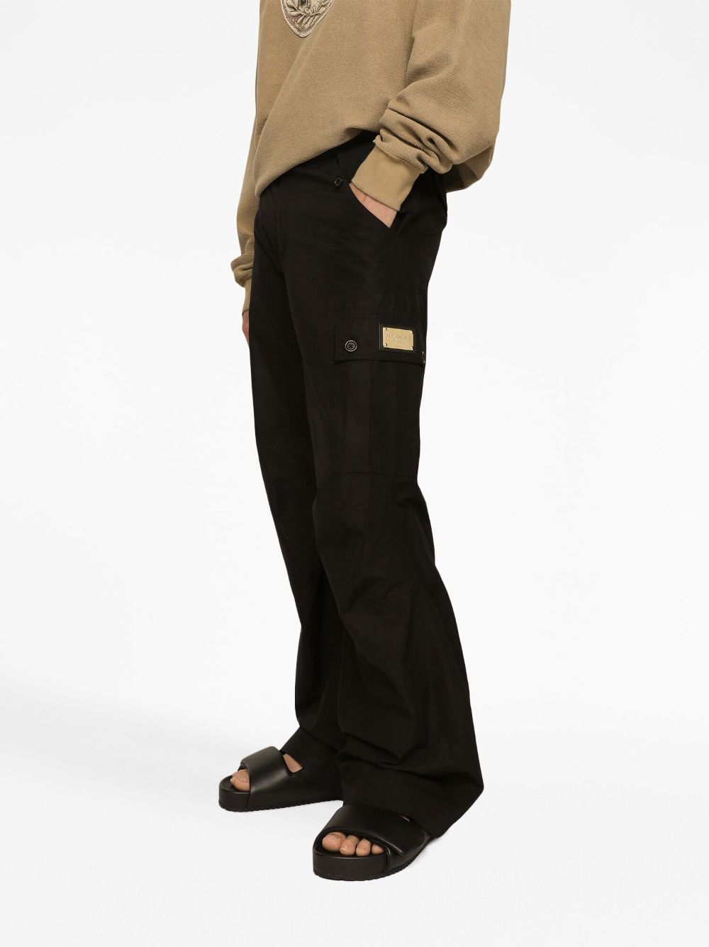 Dolce & Gabbana Cargo With Logo Plaque-Trousers-Dolce & Gabbana-48-Urbanheer