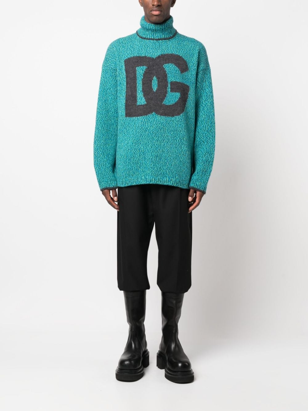Dolce & Gabbana intarsia-knit logo jumper-Topwear-Dolce & Gabbana-M-Urbanheer