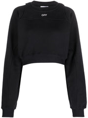 Off White Printed Crop Sweatshirt-Topwear-Off White-L-Urbanheer