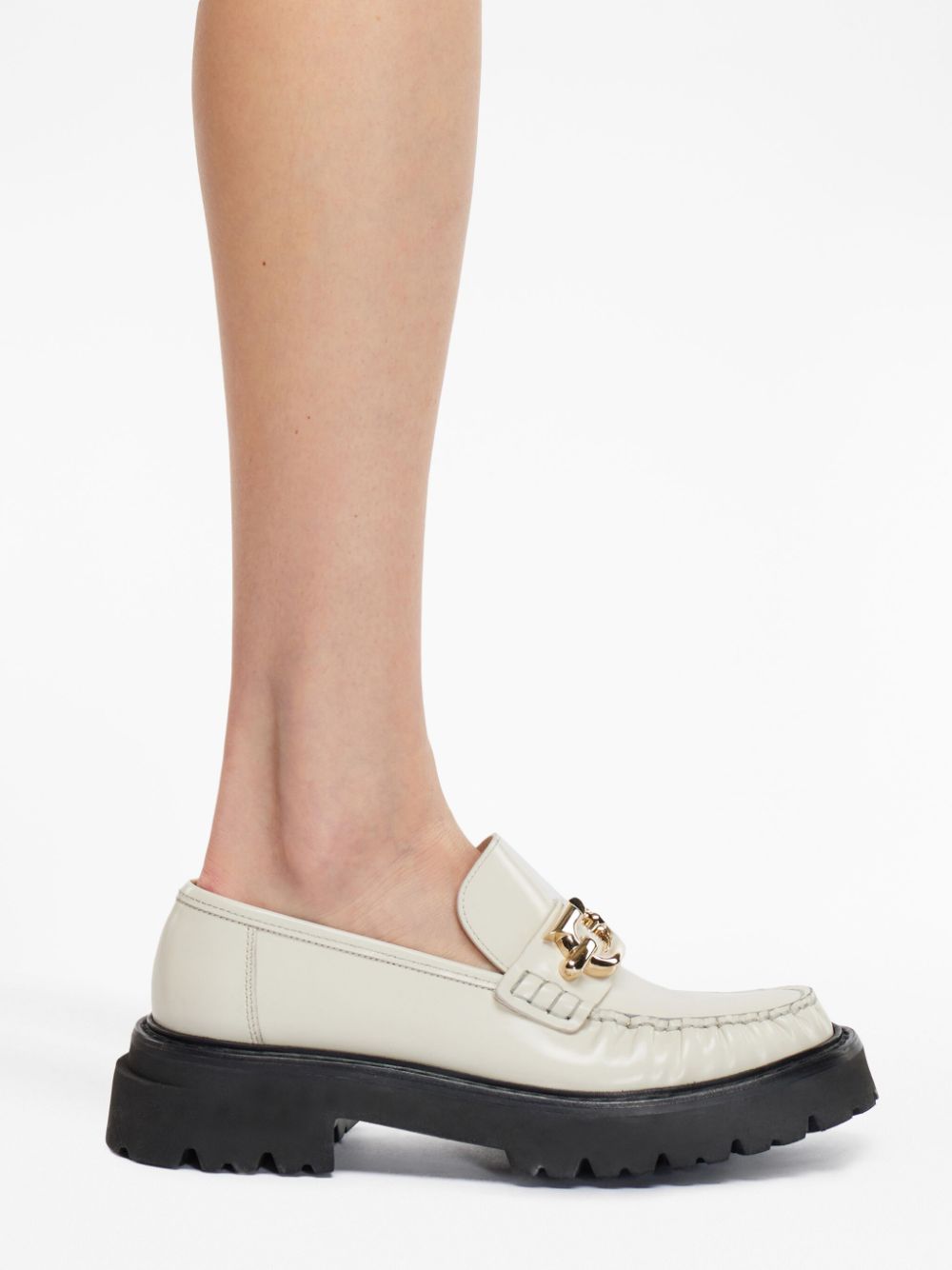 Ferragamo Gancini-plaque Leather Loafers-Boots-Ferragamo-5.5-Urbanheer