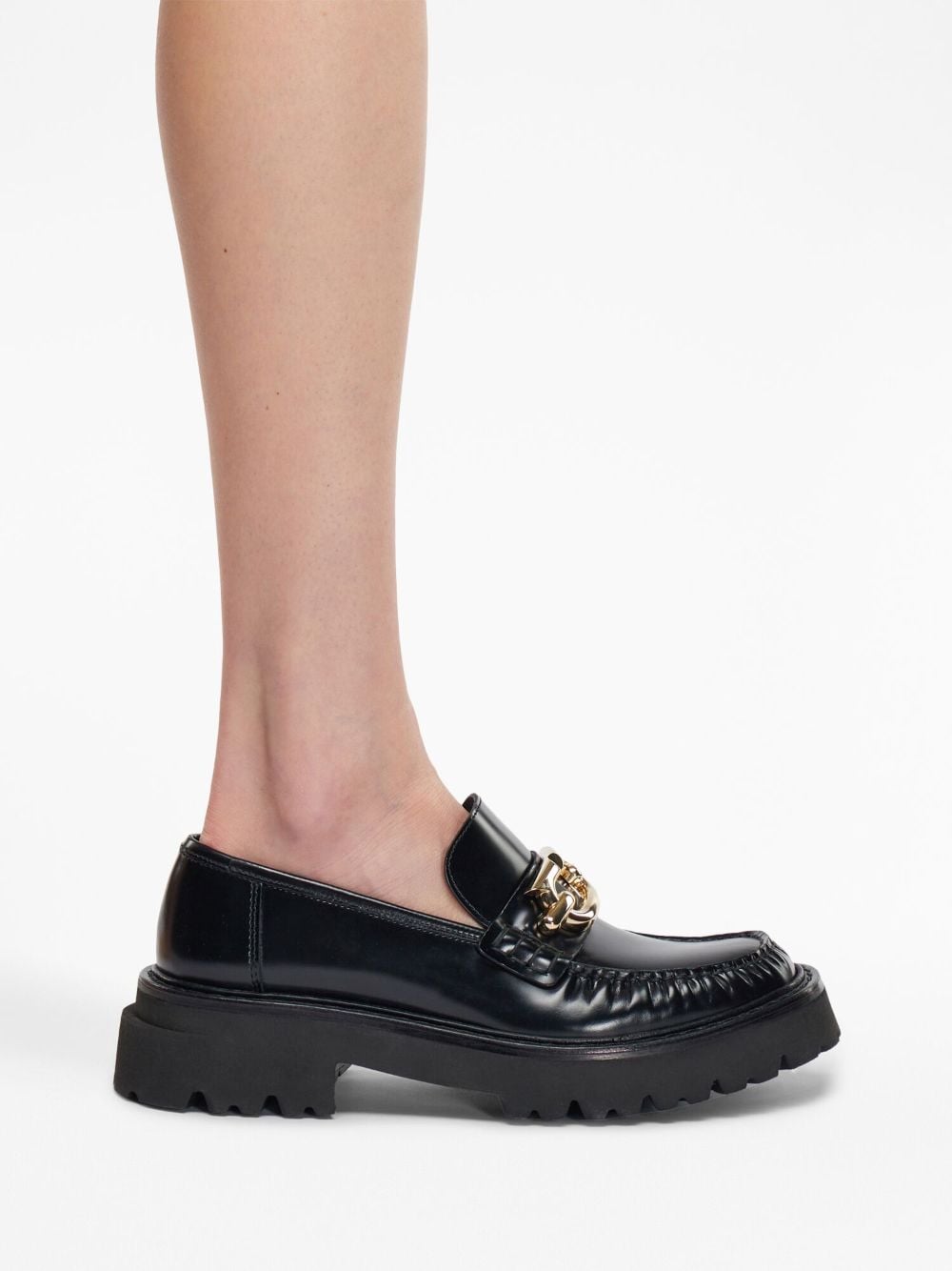 Ferragamo Gancini-buckle Leather Loafers