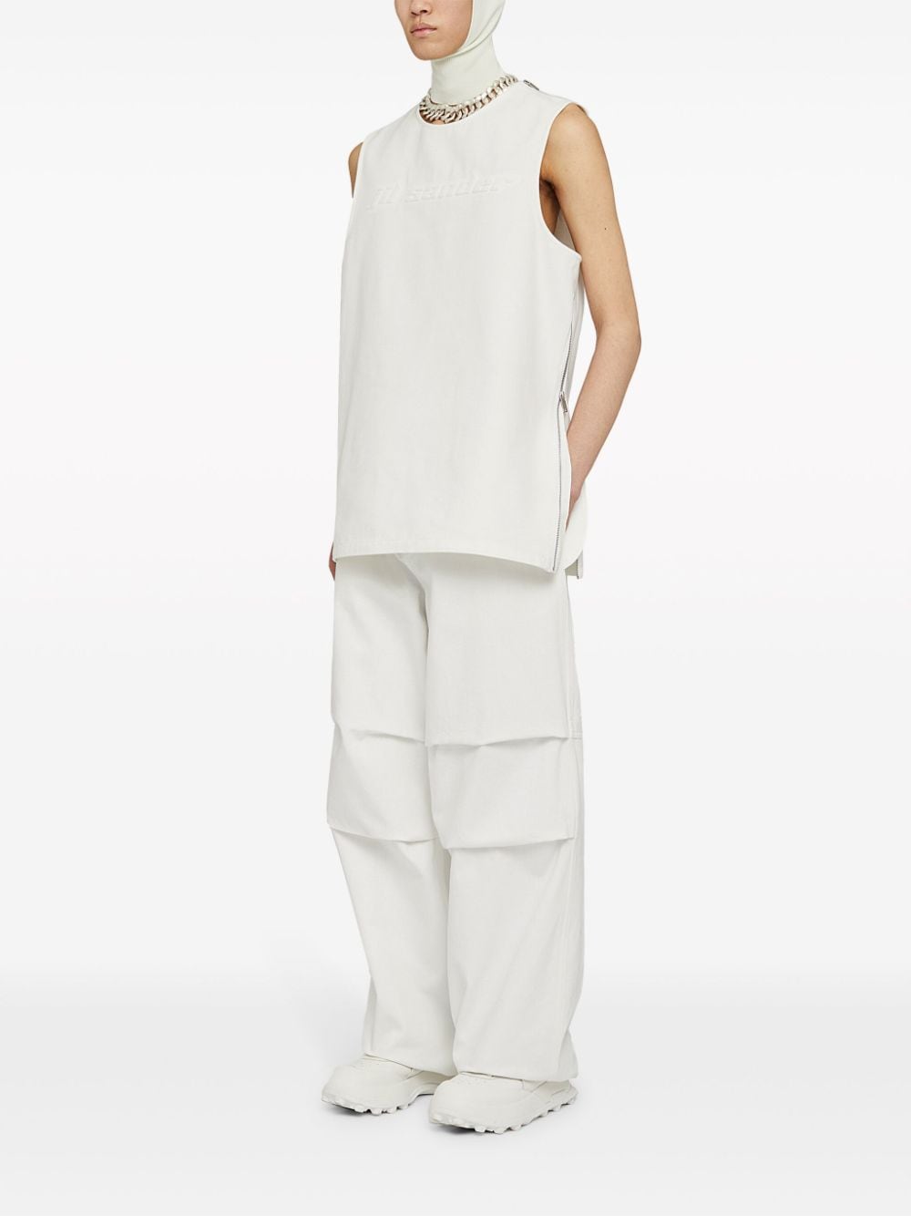 JIL SANDER FASHION Trousers White-Trousers-Jil Sander Fashion-48-Urbanheer