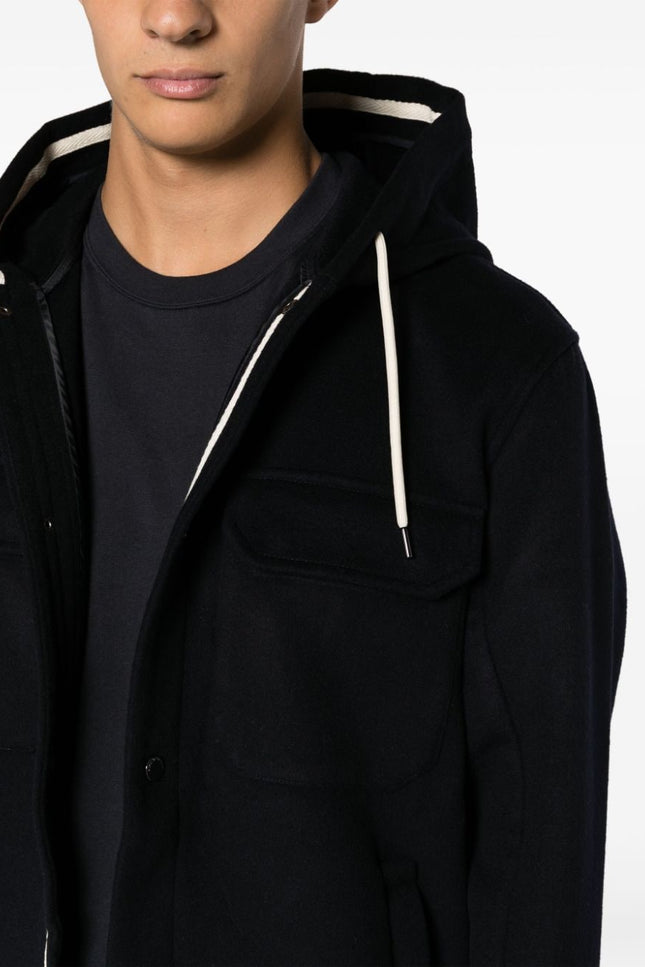 Emporio Armani  Jacket Virgin Wool And A Drawstring Hood