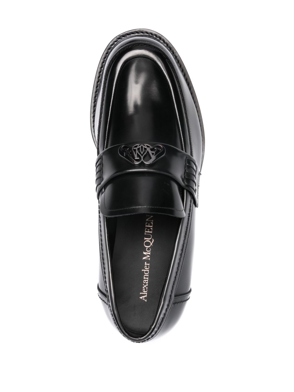 Alexander McQueen logo-plaque Leather Loafers