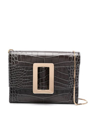 Boyy Buckle travel case croco embossed leather clutch bag-Clutches-Boyy-UNI-Urbanheer