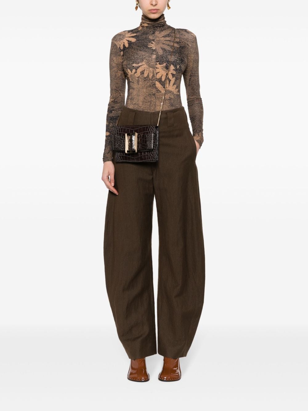 Boyy Buckle travel case croco embossed leather clutch bag-Clutches-Boyy-UNI-Urbanheer