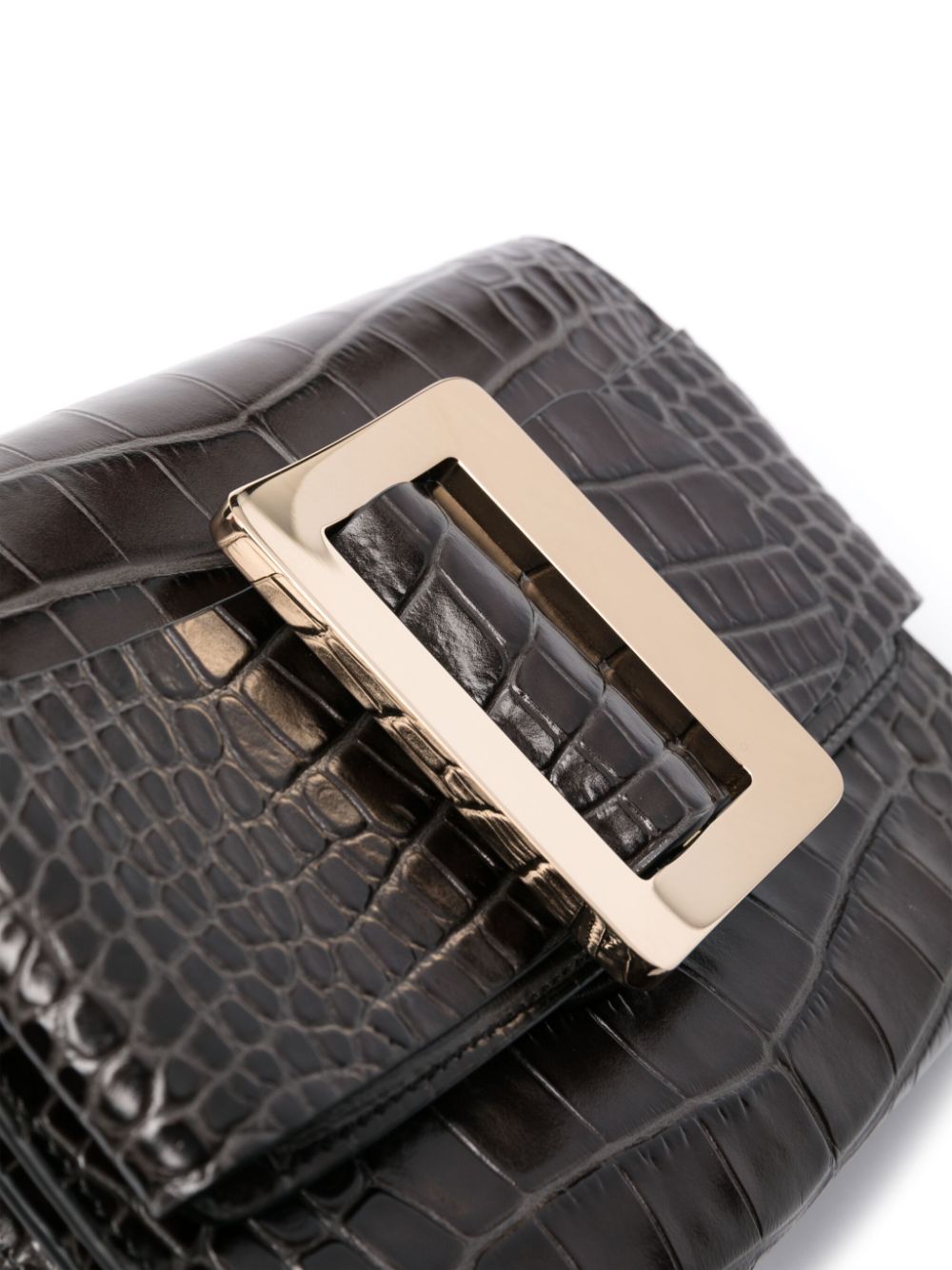 Boyy Buckle travel case croco embossed leather clutch bag-Clutches-Boyy-UNI-Urbanheer