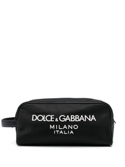 Dolce & Gabbana Nylon toiletry bag with rubberized logo-Small Leather Goods-Dolce & Gabbana-UNI-Urbanheer