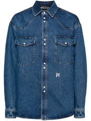 Palm Angels Shirts Blue