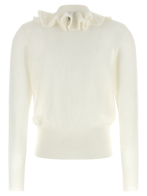 Nude Ruffle Cardigan