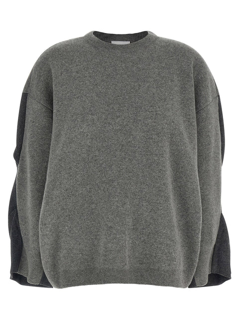 Nude Two-tone Sleeve Sweater