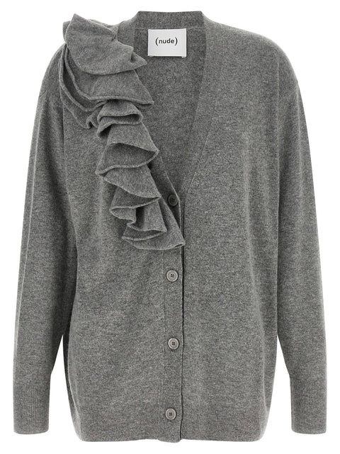 Nude Ruffle Cardigan