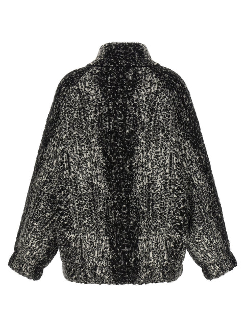 Nude Bouclé Bomber Jacket