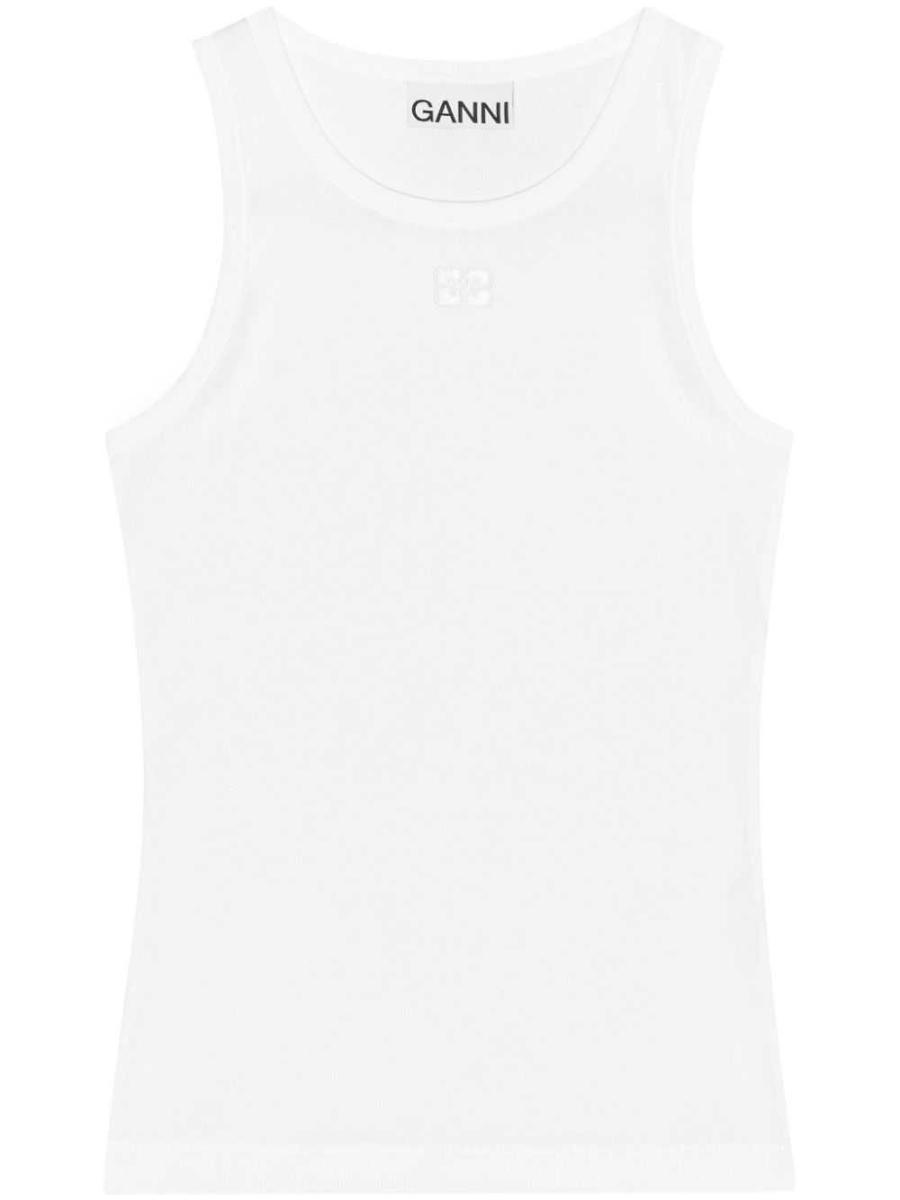 Ganni Cotton Rib Tank Top