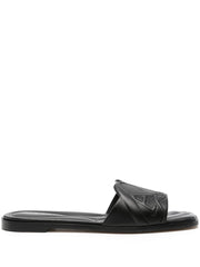 Alexander McQueen logo-embossed leather sandals