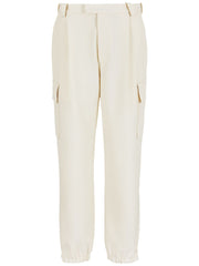 Emporio Armani E.ARMANI EXCLUSIVE PRE Trousers White-Trousers-Emporio Armani-46-Urbanheer