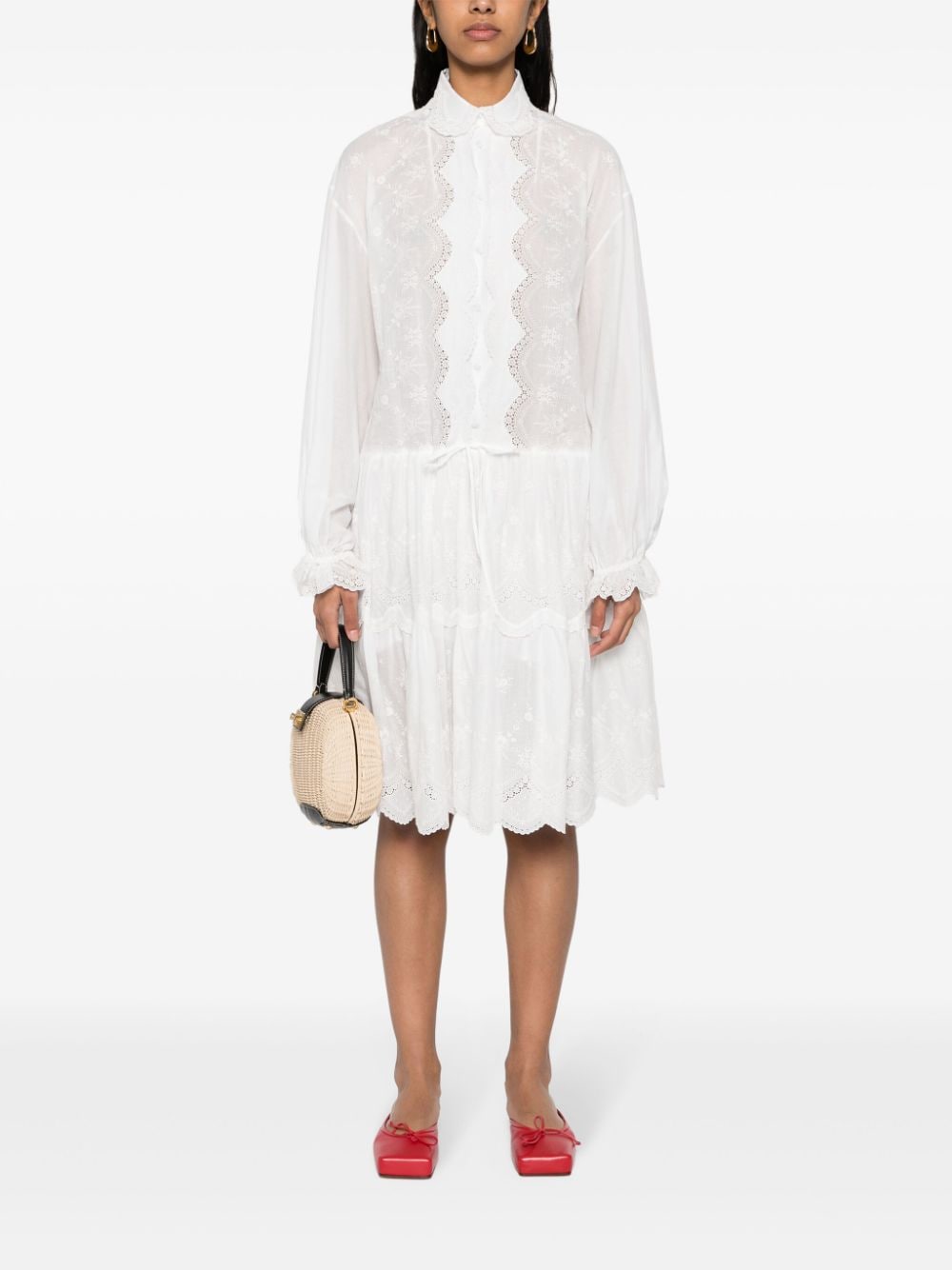 Ermanno Scervino Embroidered shirt dress-Dresses-Ermanno Scervino-38-Urbanheer