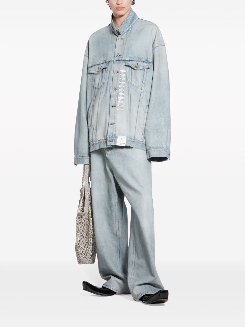 Balenciaga Denim jacket with flap pockets and drop shoulder-Jackets-Balenciaga-1-Urbanheer