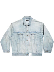 Balenciaga Denim jacket with flap pockets and drop shoulder-Jackets-Balenciaga-1-Urbanheer