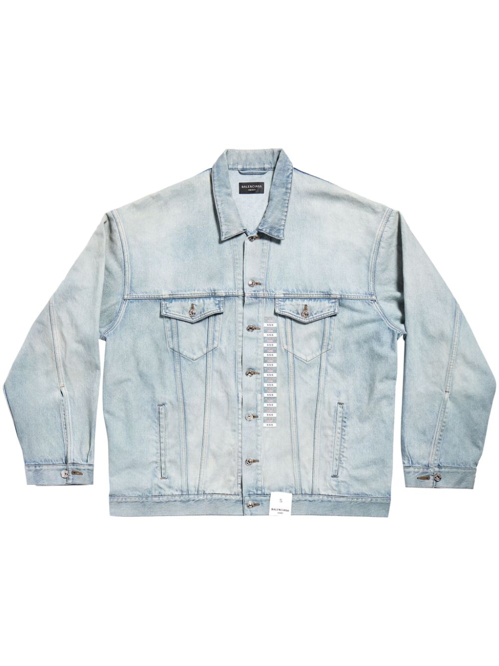 Balenciaga Denim jacket with flap pockets and drop shoulder-Jackets-Balenciaga-1-Urbanheer
